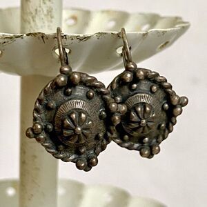 3/$15 Venue Antiqued Silver Tone Leverback Earrings